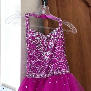 Magenta Tiffany Pageant Gown